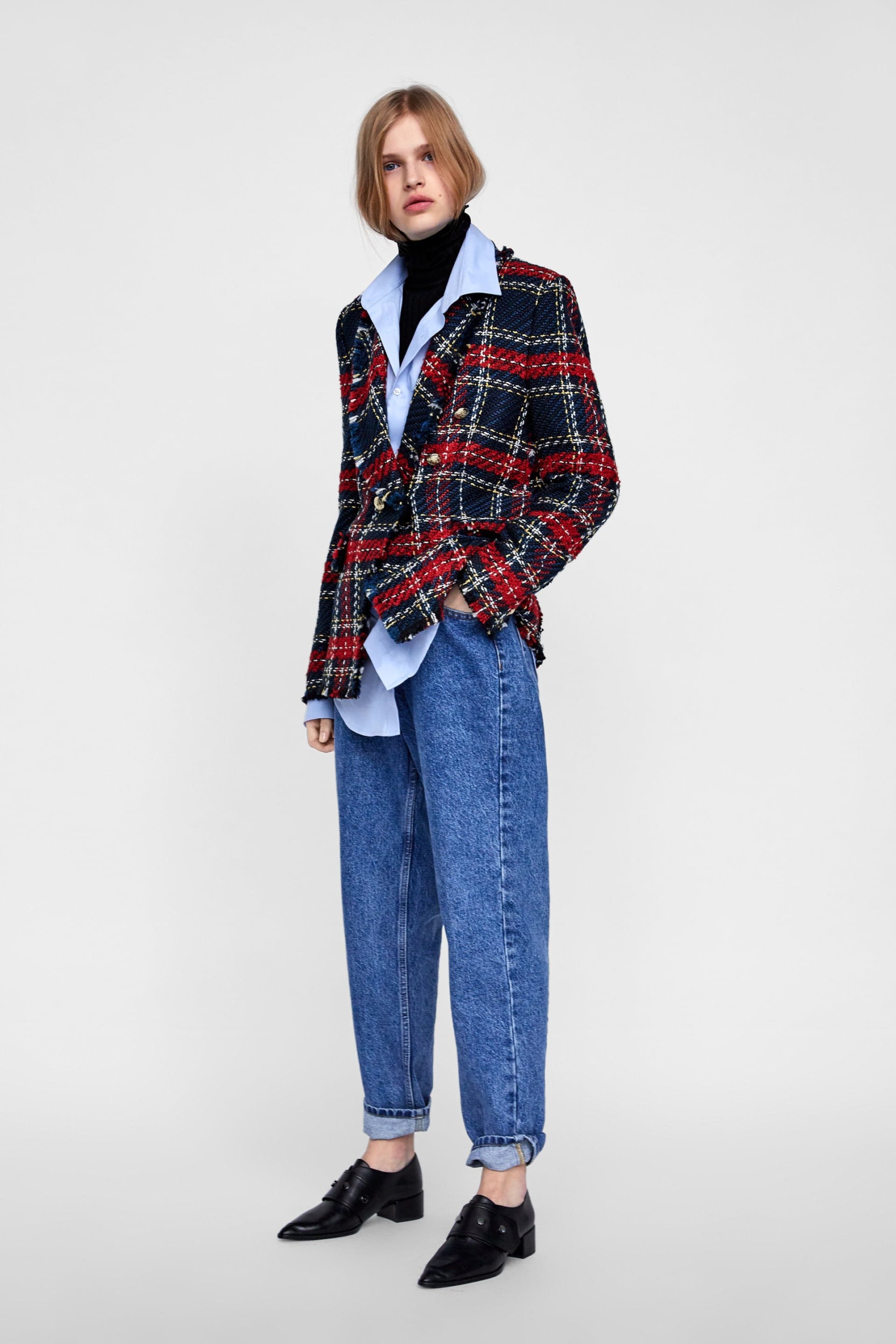 Checked Tweed Blazer