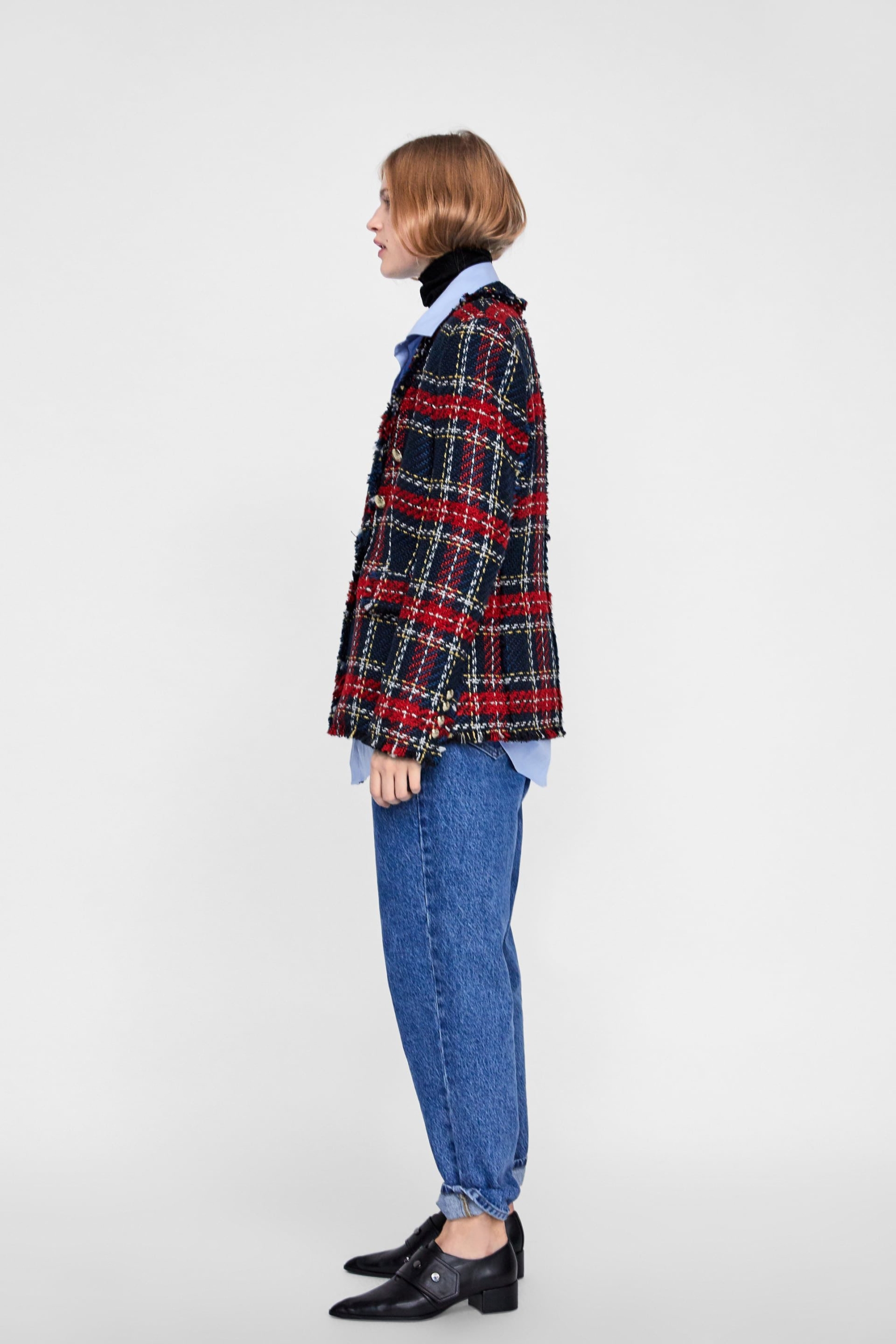 Checked Tweed Blazer - Image 3